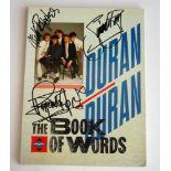 1984 Duran Duran 'The Book of Words', single volume bearing the signatures of Simon Le Bon, Nick