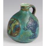 Clews & Co - a 1930s Chameleon-ware pottery jug in the 'Persian Art' pattern, painted in mottled