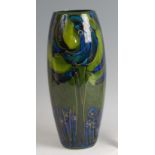 A contemporary Art Pottery vase by Anita Harris, of slightly ovoid form, underglaze decorated with