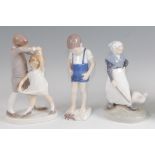 A Bing & Grondahl porcelain model of a dancing boy and girl, printed backstamp and numbered 1845