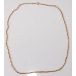 A 9ct gold belcher link neck chain, 14.2g, length 60cm