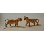 A pair of Beswick lion cubs, model No.2098, gloss finish