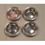 A set of four sterling silver shallow bowls, each marked Fisher Sterling and numbered 2541 verso,