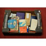 A box of miscellaneous items to include Strand stamp album and contents mainly being 20th century