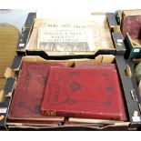 Three boxes containing a collection of books and newspapers, to include Kelly's Directory of