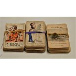 A pack of Victorian hand-coloured gaming cards; together with two other packs of cards (3)