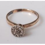A 9ct gold white sapphire set dress ring, 2.1g, size M