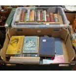 Two boxes of miscellaneous books to include Roland Penrose - Picasso, Lewis Broad - The War that