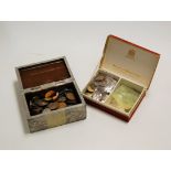 Two boxes of miscellaneous British pre-decimal and world coins, to include copper pennies, Elizabeth