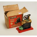 A Mamod Minor No.2 stationiary steam engine, in original box (box poor)