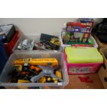 Five boxes containing a collection of various Lego, to include Ninjago, Harry Potter, Teenage Mutant