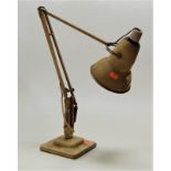 A Herbert Terry cream painted angle poise desk lamp