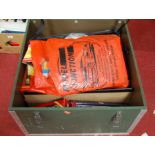 A box containing a collection of model railway related items, to include Hornby and Bachmann 00