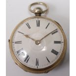 A George III nickel cased gent's open faced pocket watch by Edmund Smith of Bury St Edmunds, circa