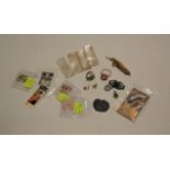 A small collection of miscellaneous items, to include paste set brooch, paste set dress ring,