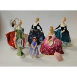 Six Royal Doulton figurines, comprising Lorna HN2311, Ivy HN1768, Janine HN2461, Victorian HN2471,