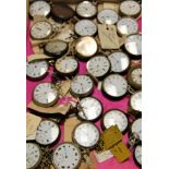 A tray containing a quantity of gents principally nickel and base metal pocket watches being both