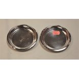 A pair of modern Irish silver dishes, of plain shallow form, to comemorate the 1916-1966 Easter