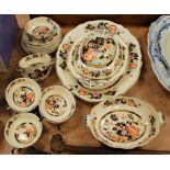 A Masons ironstone part dinner service in the Mandarin pattern to include vegetable tureen and