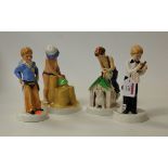 A collection of four Royal Doulton figures to include 'Childhood Days, I'm nearly ready' HN2976;