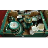 A box containing a collection of ceramics, to include a Bavaria Pottery part tea set, Copeland Spode