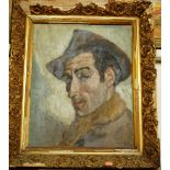 Sidney Smith - head and shoulders portrait of a man, oil on artists board, signed and dated '44