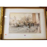 Michael Brockway - St Marks Square, Venice, watercolour, signed lower left, 36x52cm