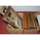 Two boxes of assorted picture frames to include gilt composition examples, principally early to