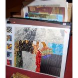 Assorted amateur oils, folio of various sketches, mixed media studies etc (a lot)