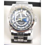 A gents Bulova Precisionist steel cased ultra high frequency 262khz quartz wristwatch, having a