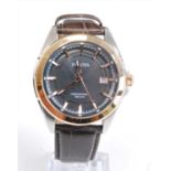 A gents Bulova Precisionist bi-metal ultra high frequency 262khz quartz wristwatch, having round