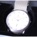 A Lilienthal of Berlin gent's steel cased quartz wristwatch, having a signed white dial and