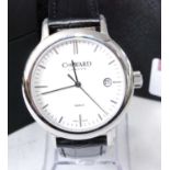 A Christopher Ward gent's steel cased quartz wristwatch, having a signed mark II white enamel dial