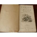 Aesop's Fables, London John Stockdale 1793, 2vols, large 8vo, contemporary half calf, joints