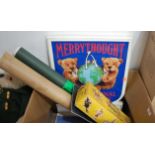 A collection of miscellaneous items, to include a painted advertising shield for Merrythought