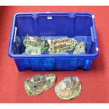 A collection of seven Danbury Mint Enchanted Castles of Europe resin figures, to include Eltz