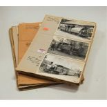 A large collection of assorted rail related photographs of various steam trains and locomotives,