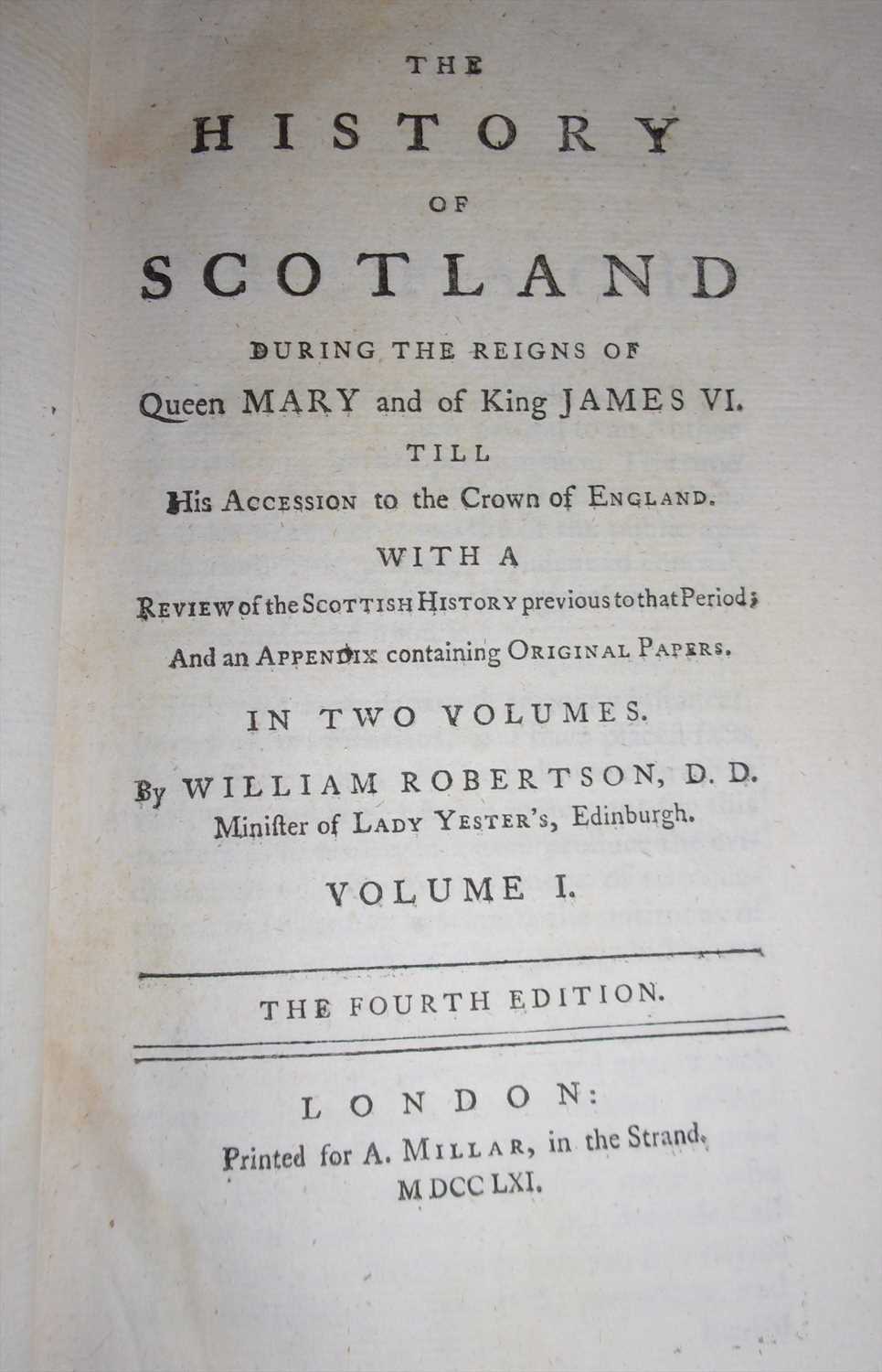 ROBERTSON, William. The History of Scotland During the Reigns of Queen Mary and of King James - Bild 3 aus 3