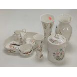 A collection of Aynsley tablewares, in the Cottage Garden pattern, to include strawberry dish, vases