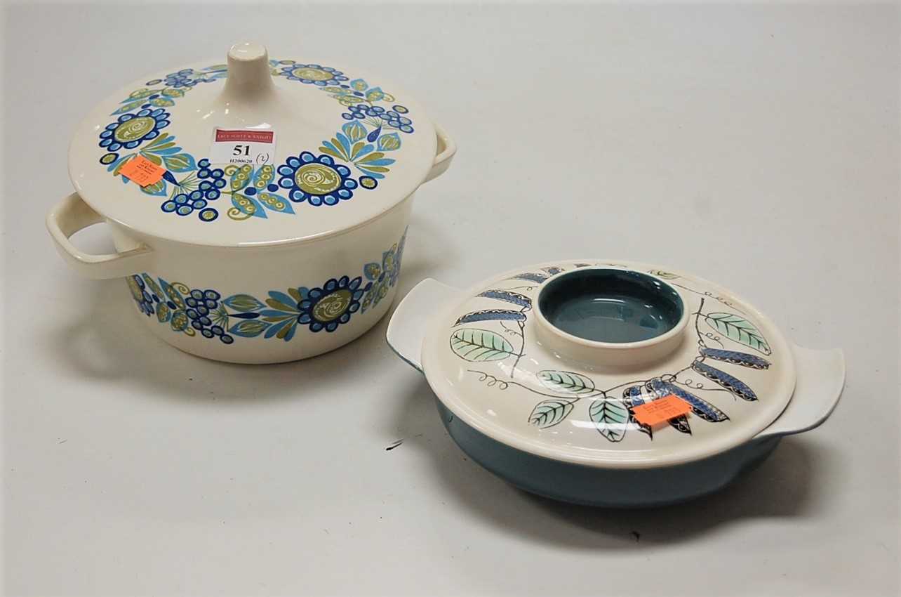 A Figgjo Flint china tureen and cover, circa 1950s; together with a Poole Pottery tureen and