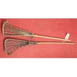 Two lacrosse sticks