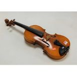 A modern Chinese students violin; together with an Alliance Boosey & Hawkes trombone; a zither;