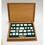 A Hallmark Replicas Ltd set of silver ingots, each depicting the stamps of Royalty to commemorate