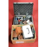 A large collection of assorted cameras and accessories, to include Zeiss Ikon, Nettar, Icarette, and