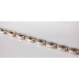 A modern silver flat curblink neck chain, 40cm