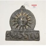 A Sun Alliance lead fire mark, numbered 425573, h.19cm