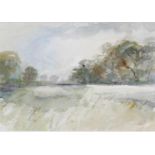 Ronald Ronaldson (1919-2015) - Landscape near Knettishall, watercolour, signed lower right, 24 x