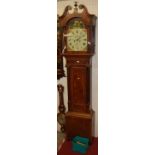 An early 19th century mahogany, rosewood crossbanded and boxwood strung longcase clock, having a