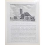 After Sparrow - Orford Chapel, Suffolk, etched bookplate, framed and glazed, plate size 11 x 16cm;