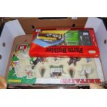 A Britains Deetail riding school gift set, in original window box; together with a Britains Farm